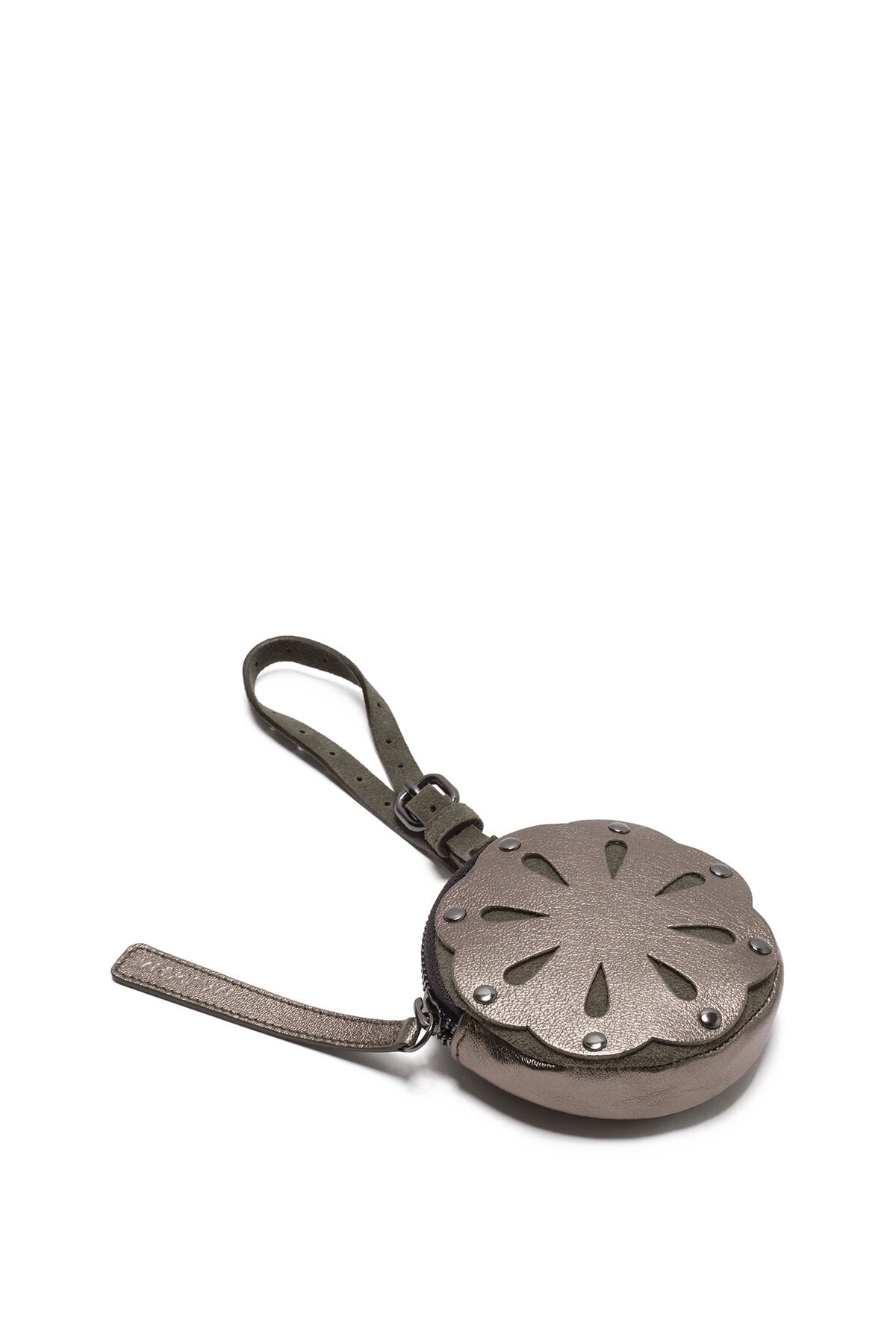 Maliparmi POUCH LEATHER BLOOM Old Silver OP010001574 Maliparmi POUCH LEATHER BLOOM Old Silver OP010001574