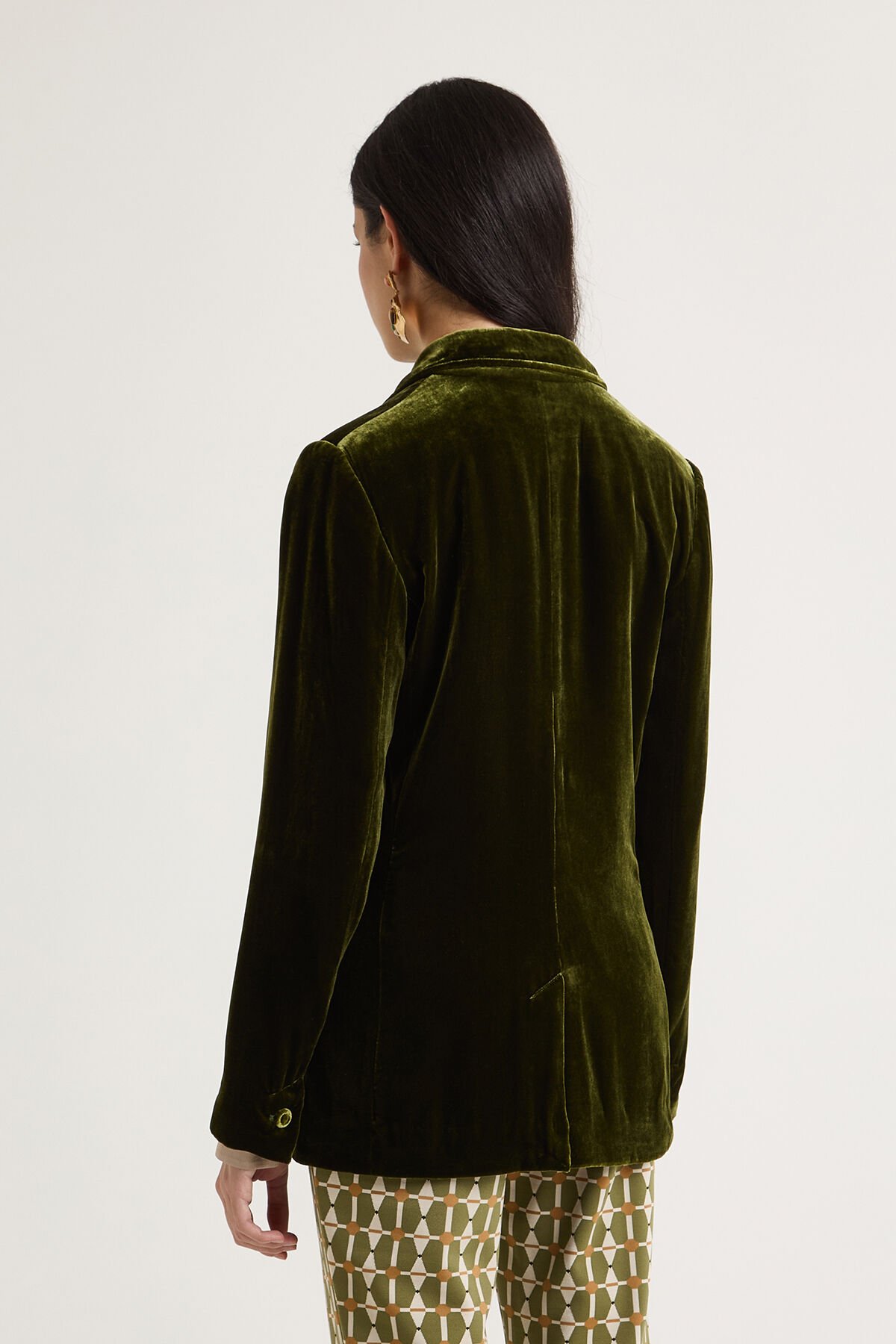 Maliparmi FLUID VELVET JACKET Military Green JD647061026
