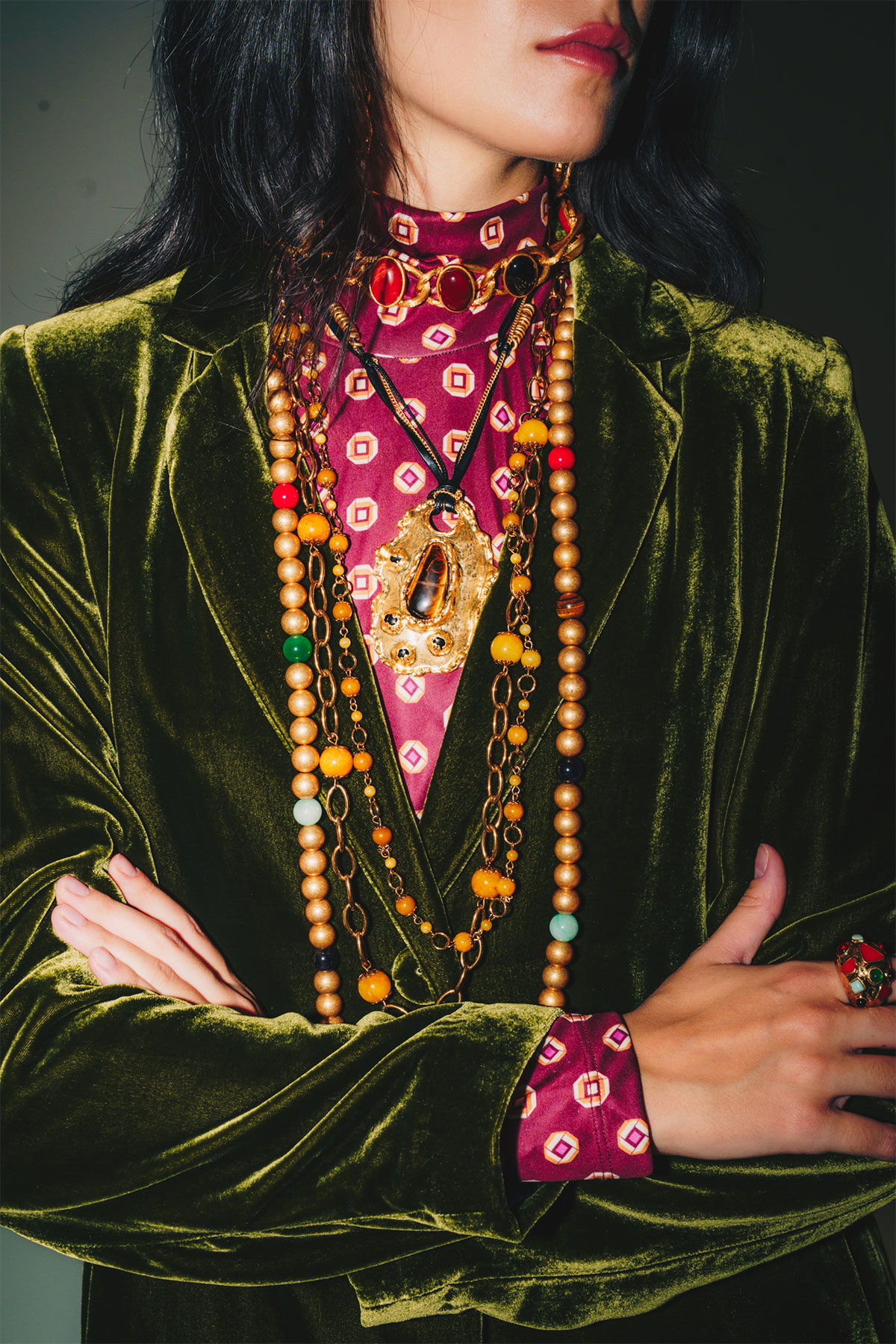 Maliparmi COLLANA METAL ROSARY Senape-Mustard TC052396068 Maliparmi COLLANA METAL ROSARY Senape-Mustard TC052396068