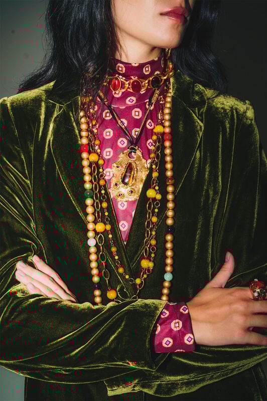 Maliparmi COLLANA METAL ROSARY Senape-Mustard TC052396068 Maliparmi COLLANA METAL ROSARY Senape-Mustard TC052396068