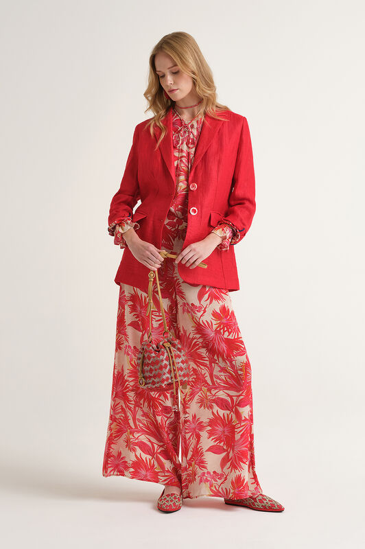 Malìparmi GIACCA LINEN JACQUARD Corallo JD648440102