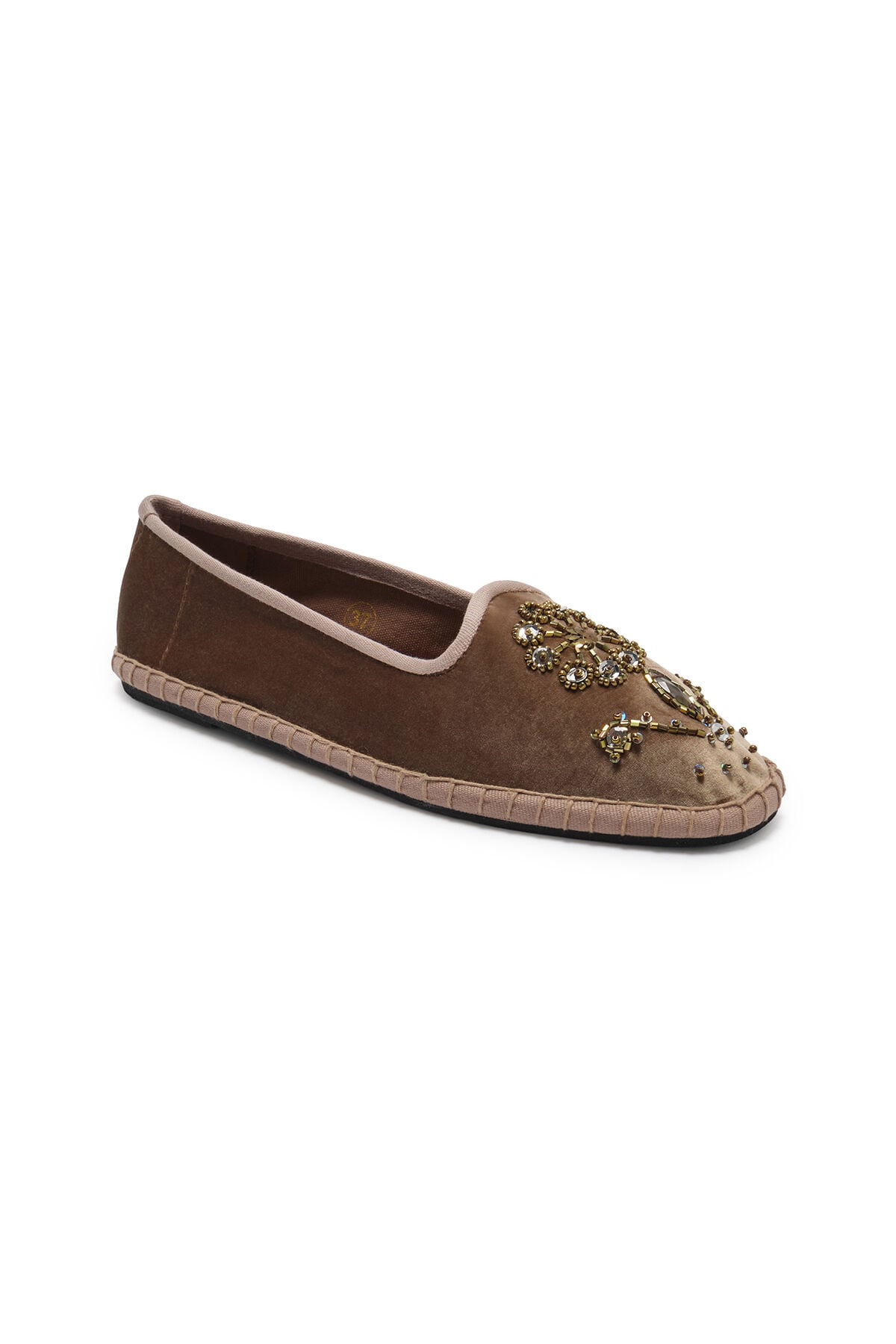 Maliparmi THE PRECIOUS VELVET BABOUCHE-BIJOUX Taupe SB007861039 Maliparmi THE PRECIOUS VELVET BABOUCHE-BIJOUX Taupe SB007861039
