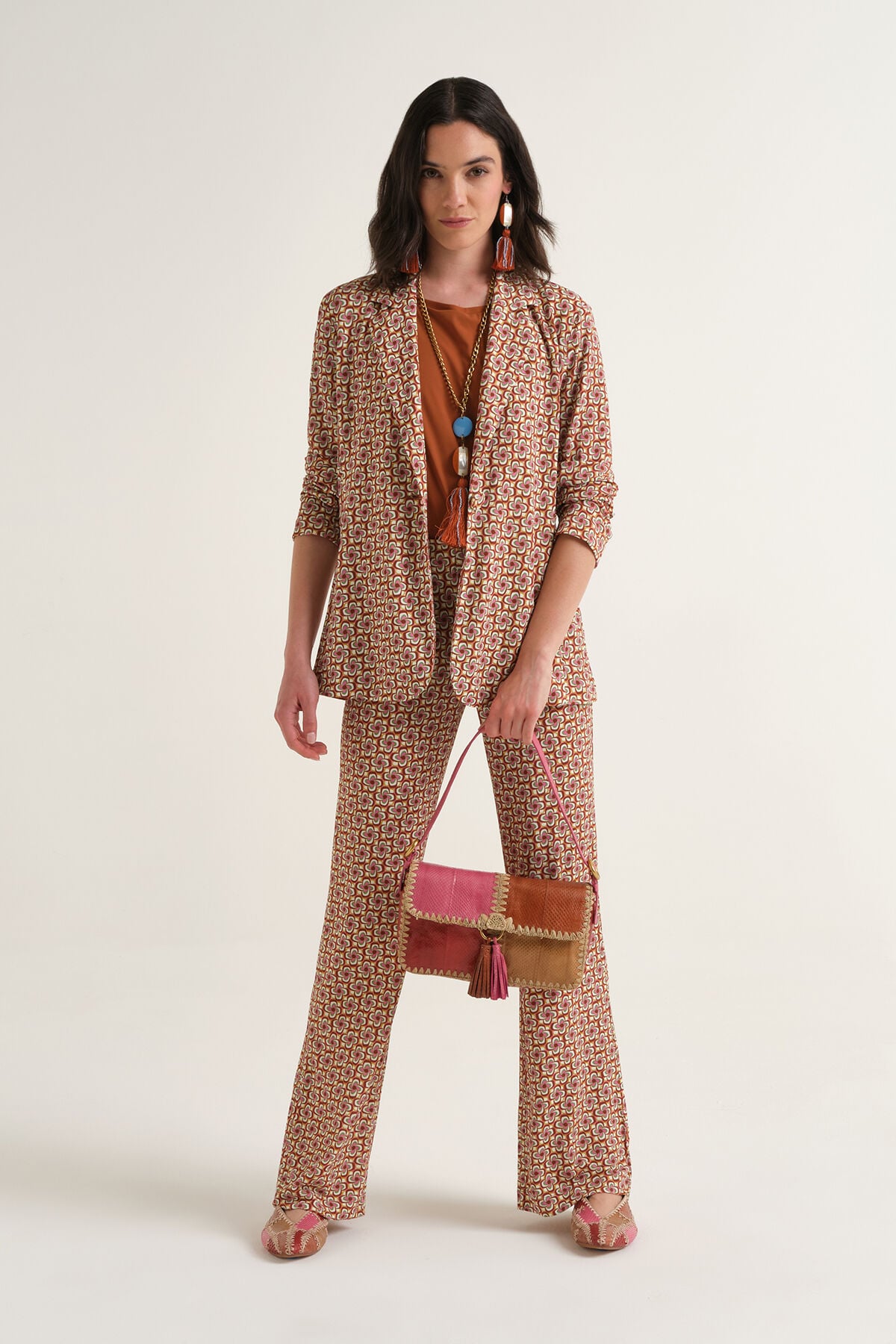 Malìparmi MINI MOULINÉ TROUSERS Brown JH400970675