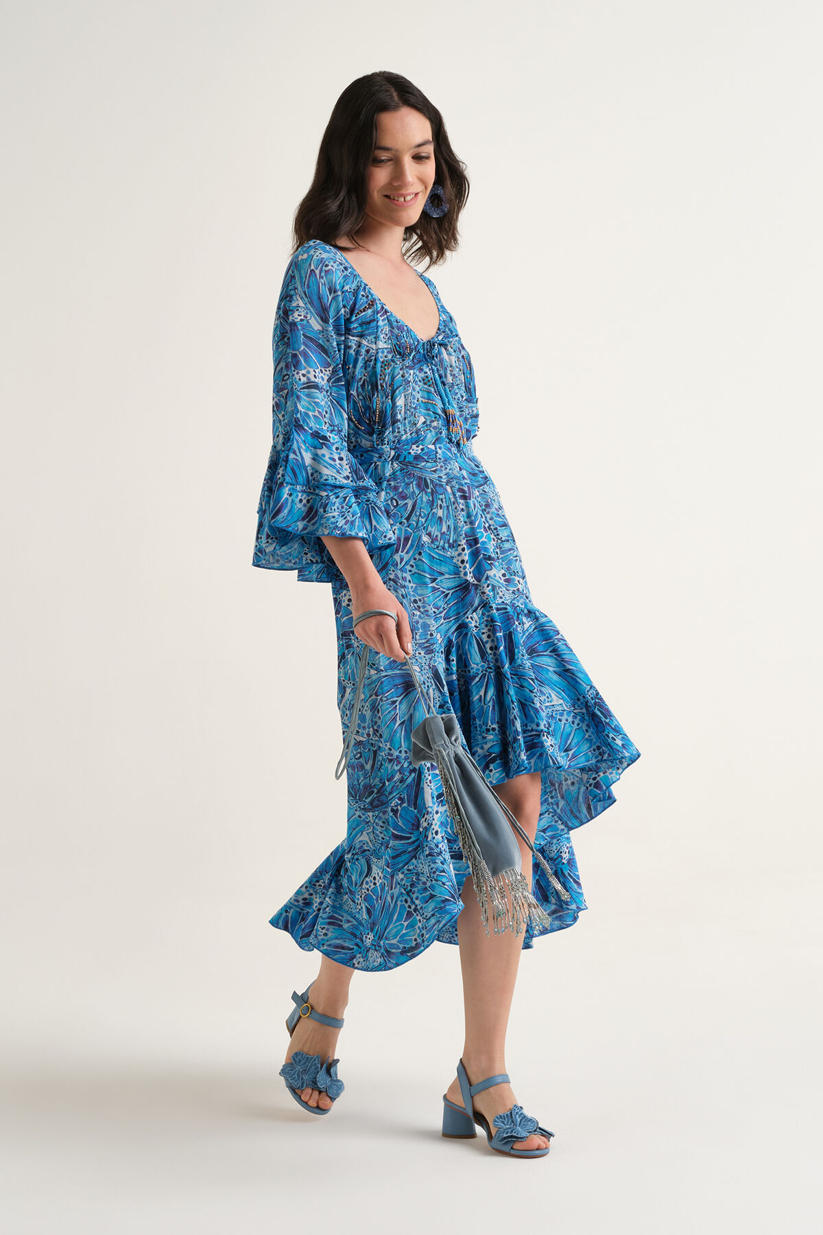 Malìparmi SWEET BUTTERFLY DRESS Light Blue JF669515217