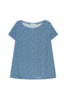 Malìparmi MINI MOULINÉ T-SHIRT Blue JK028170675