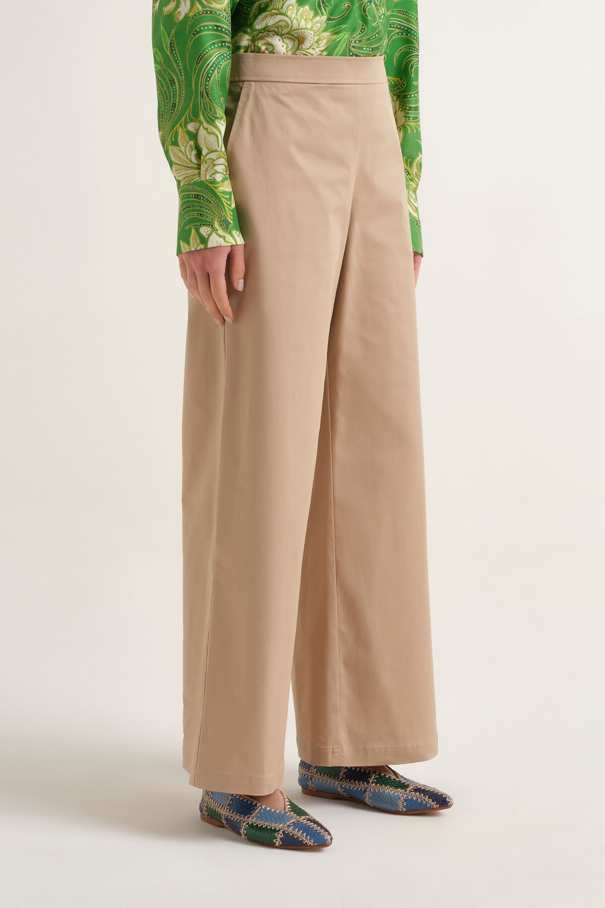 Malìparmi STRETCH COTTON PANTALÓN Arena JH805310212