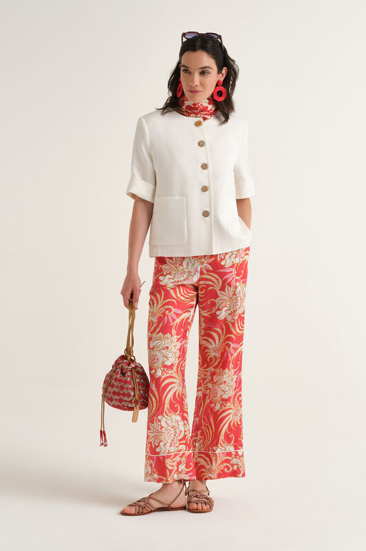 Malìparmi COLLECTION PRINT PANTALON Rouge JH807631027
