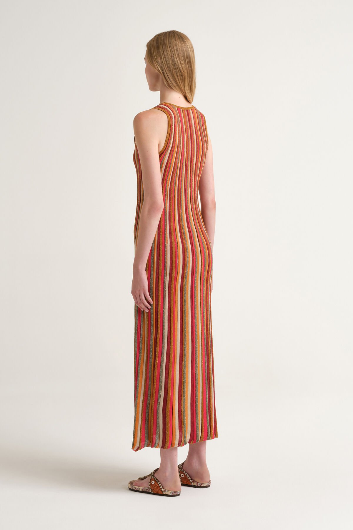 Malìparmi FLEXAGE STRIPES ROBE Rouille JF951378211