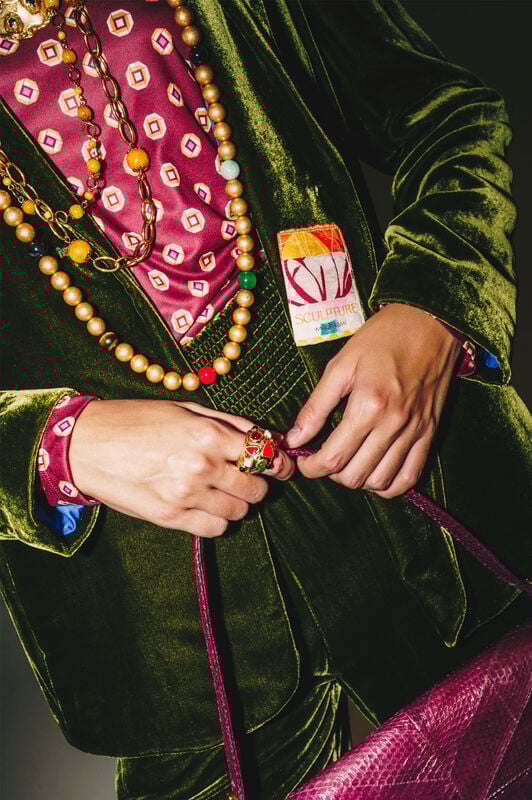 Maliparmi FLUID VELVET JACKET Military Green JD643561026