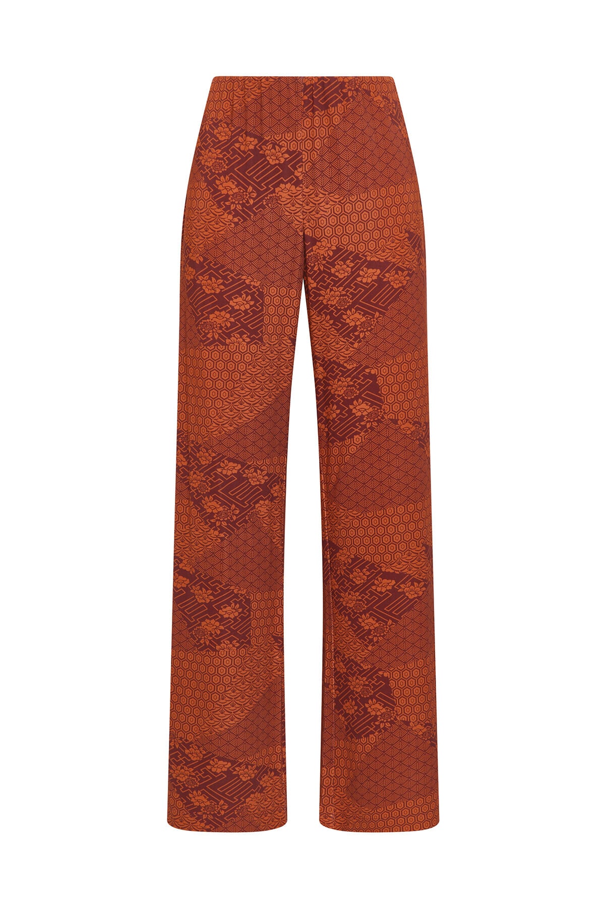 Maliparmi MOSAIC KIMONO TROUSER Red JH400970679