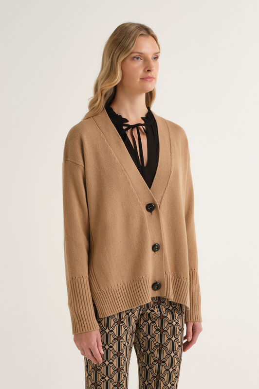 Maliparmi CARDIGAN CASHMERE MERINOS Beige JN371674315