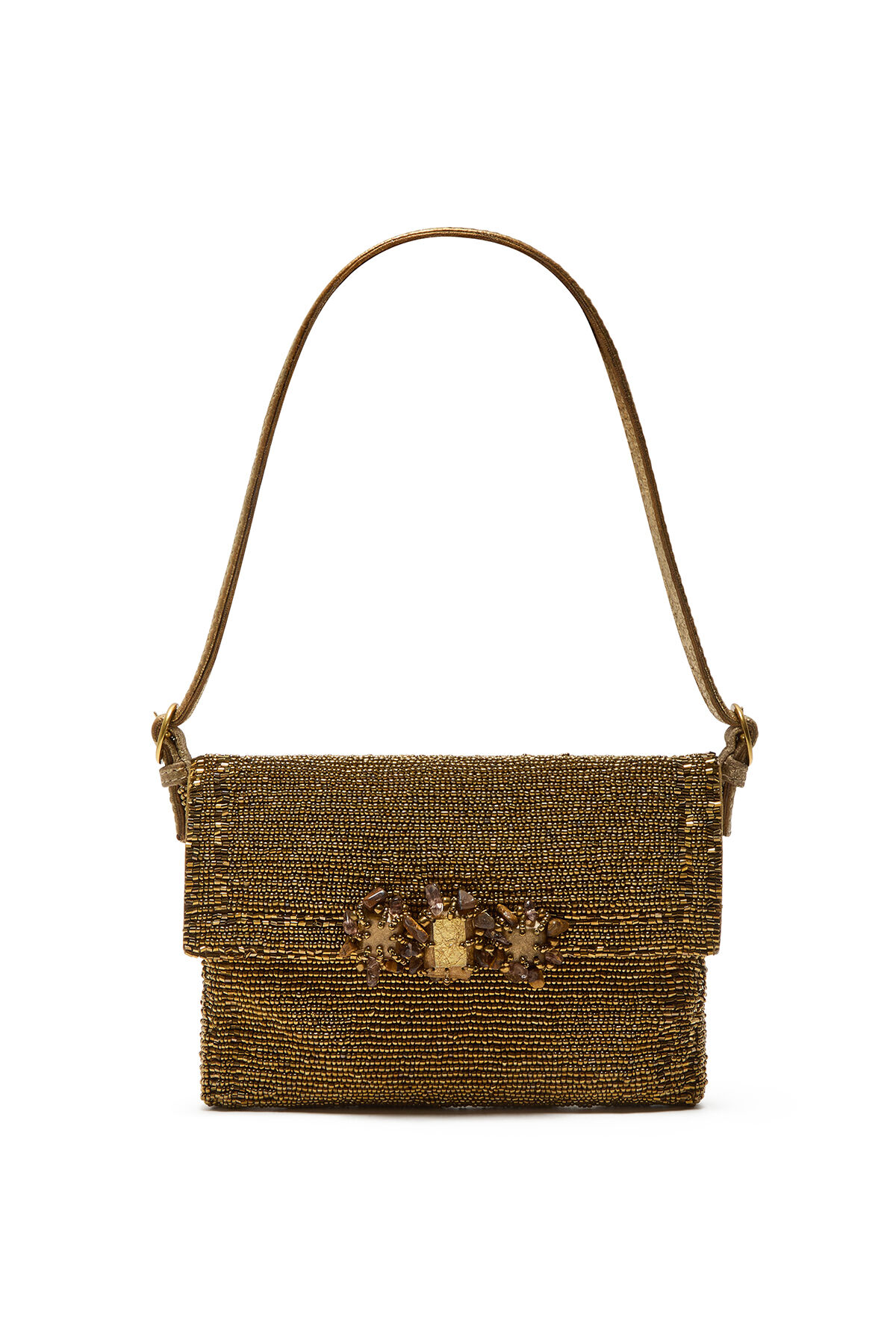 Maliparmi BORSA PICCOLA A SPALLA ICONIC BEADS Old Gold BF000591242 Maliparmi BORSA PICCOLA A SPALLA ICONIC BEADS Old Gold BF000591242