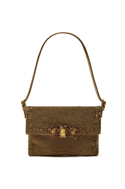 Maliparmi BORSA PICCOLA A SPALLA ICONIC BEADS Old Gold BF000591242 Maliparmi BORSA PICCOLA A SPALLA ICONIC BEADS Old Gold BF000591242