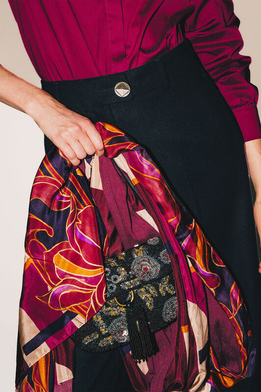 Maliparmi COLLECTION PRINTS STOLE Bordeaux IB020730123