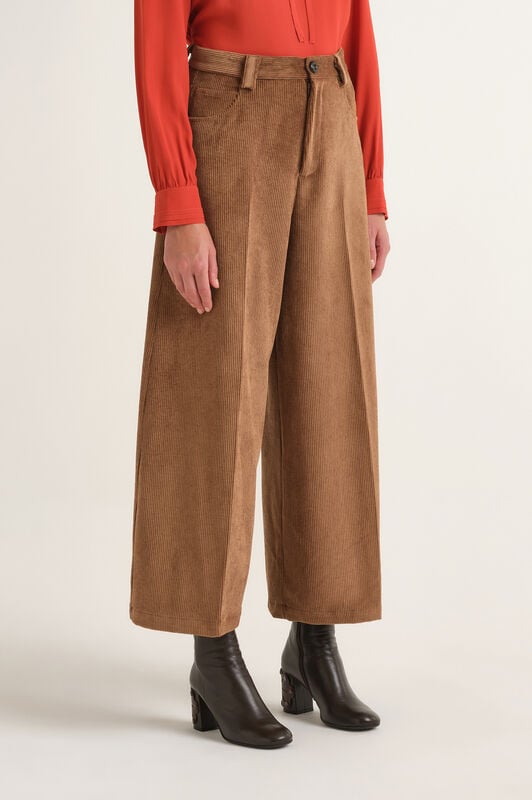 Maliparmi CORDUROY VELVET TROUSER Camel JH804061060 Maliparmi CORDUROY VELVET TROUSER Camel JH804061060