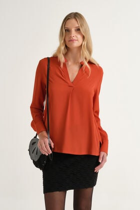 Maliparmi FLUID CREPE CHEMISE Rouille JM103350672 Maliparmi FLUID CREPE CHEMISE Rouille JM103350672