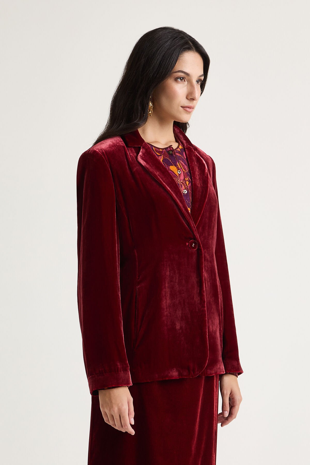 Maliparmi FLUID VELVET JACKET Rust JD643561026