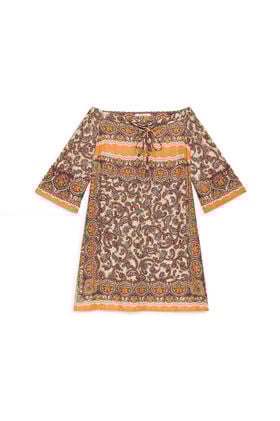Malìparmi SUNSET PAISLEY DRESS Beige JF669750662