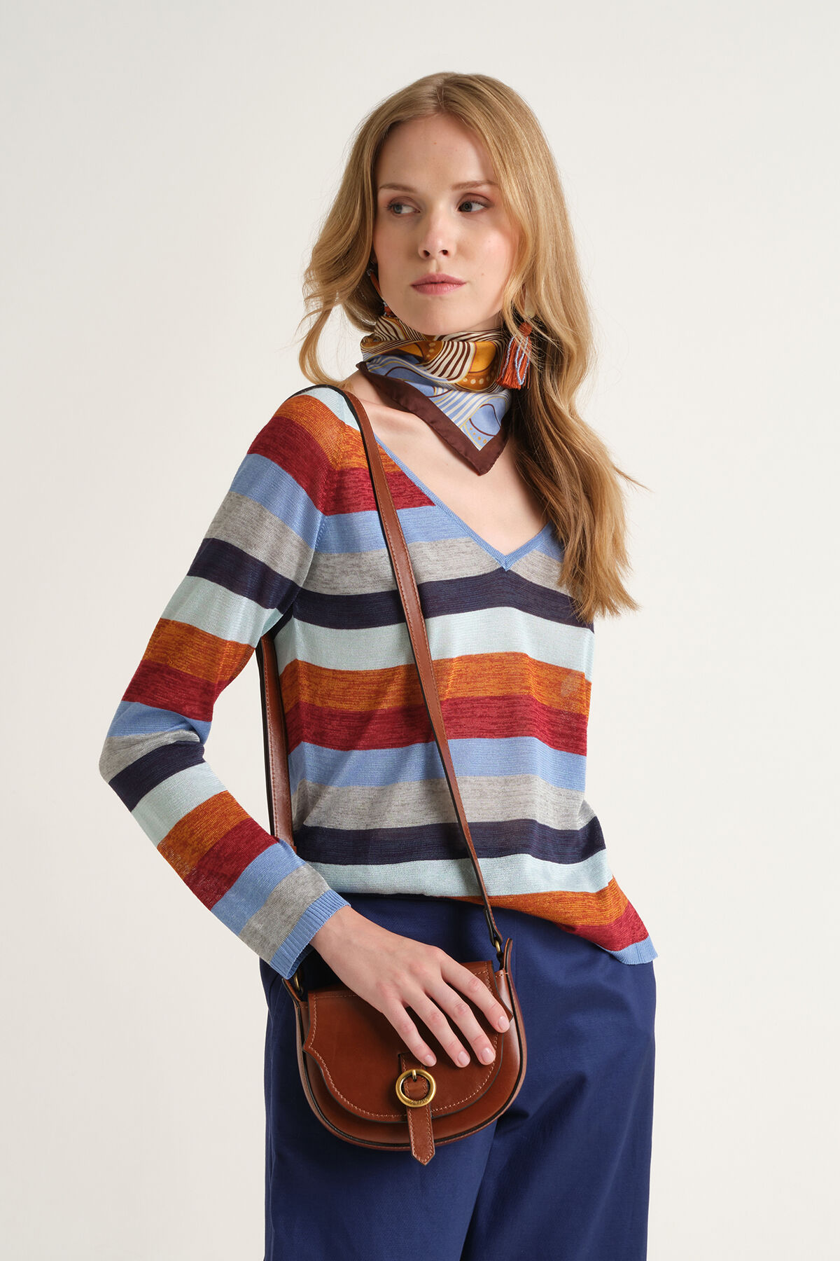 Malìparmi VISCOSE FLUID PULLOVER Hellblau JQ512177100