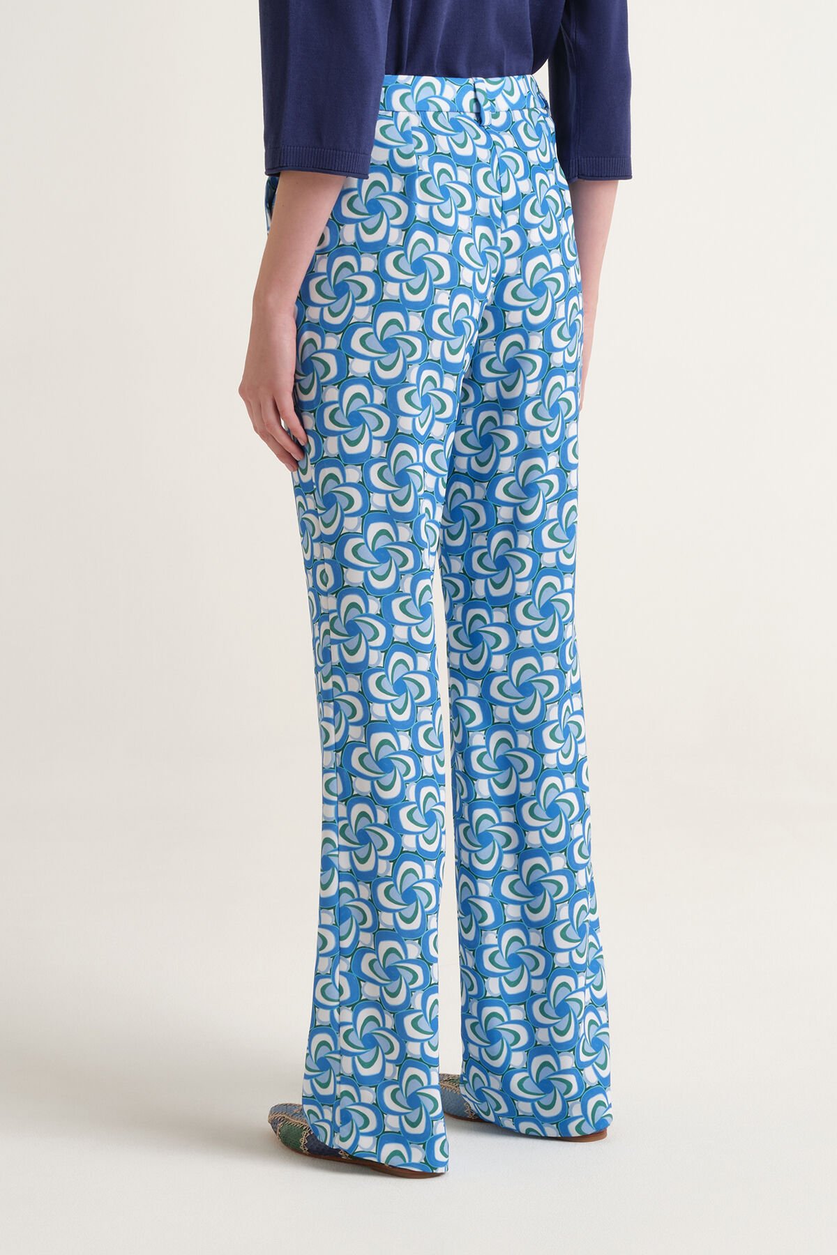 Malìparmi MOULINÉ CADY TROUSERS Blue JH105050668