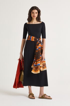 Maliparmi SOFT JERSEY DRESS Black JF666270210