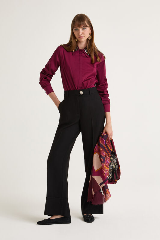 Maliparmi TAILORED IN WOOL TROUSERS Black JH804420294