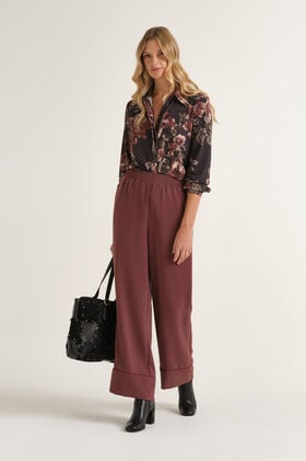 Maliparmi SABLÉ CREPE HOSE Weinrot JH807950166 Maliparmi SABLÉ CREPE HOSE Weinrot JH807950166