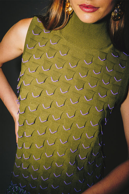 Maliparmi 3D STITCH TOP Green JP554978205