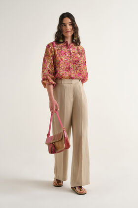 Malìparmi TIMELESS LINEN HOSE Sand JH803340106