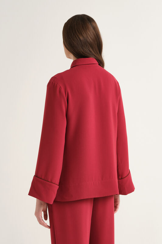 Maliparmi SABLÉ CREPE SHIRT Crimson JM559350166 Maliparmi SABLÉ CREPE SHIRT Crimson JM559350166