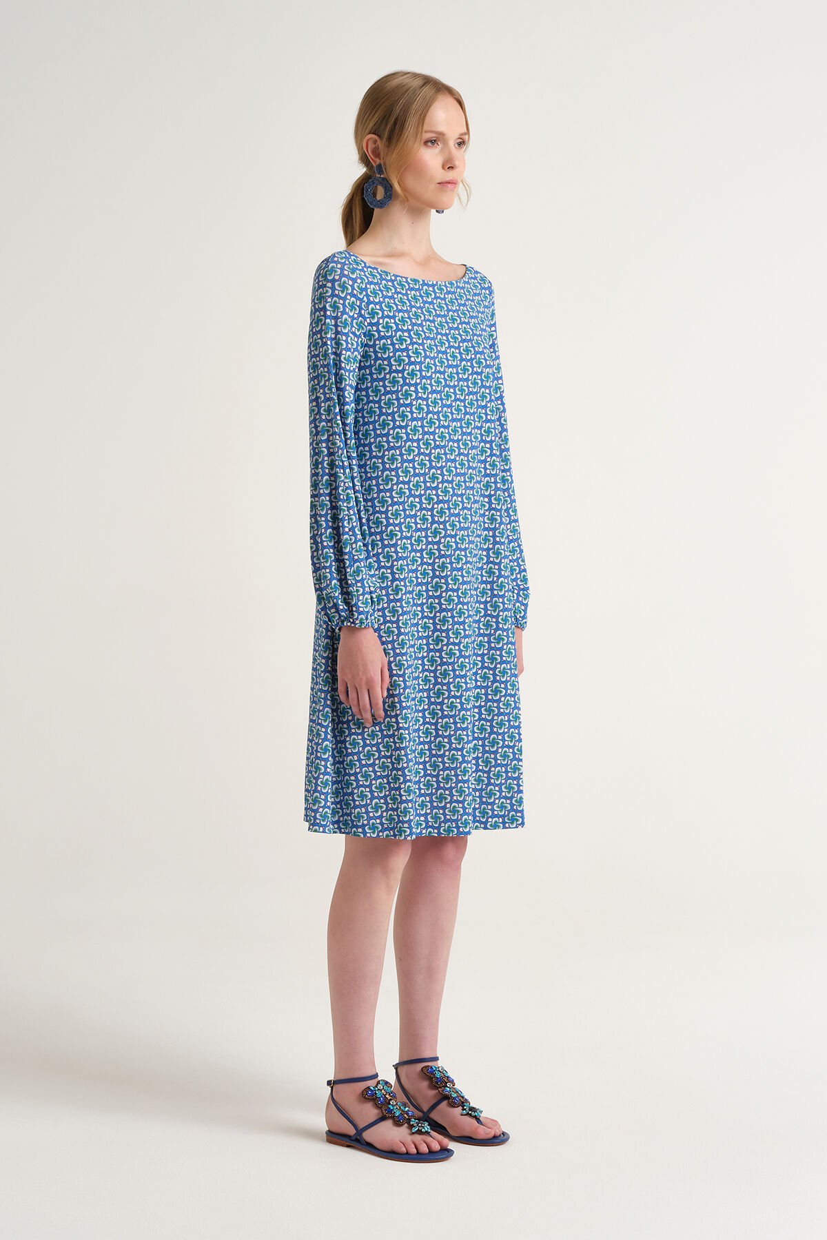 Malìparmi MINI MOULINÉ ROBE Bleu JF668970675