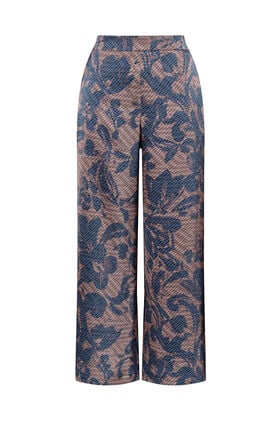 Maliparmi SWEET FOLIAGE TROUSER Blue JH805350688