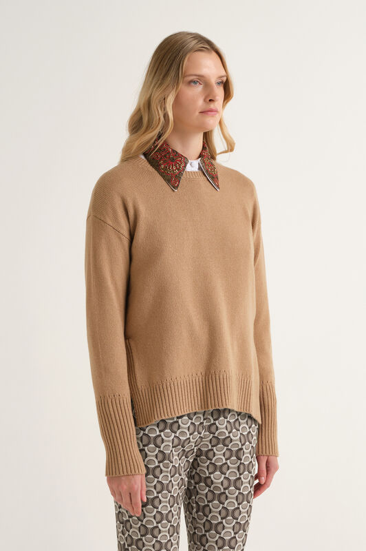 Maliparmi MAGLIA CASHMERE MERINOS Beige JQ511474315