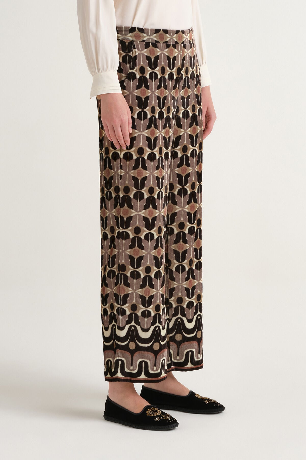 Maliparmi COLLECTION PRINT TROUSER Beige JH808061057