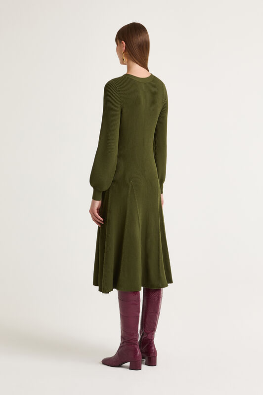 Maliparmi SCULPTUR RIB CARDIGAN Military Green JN370078204