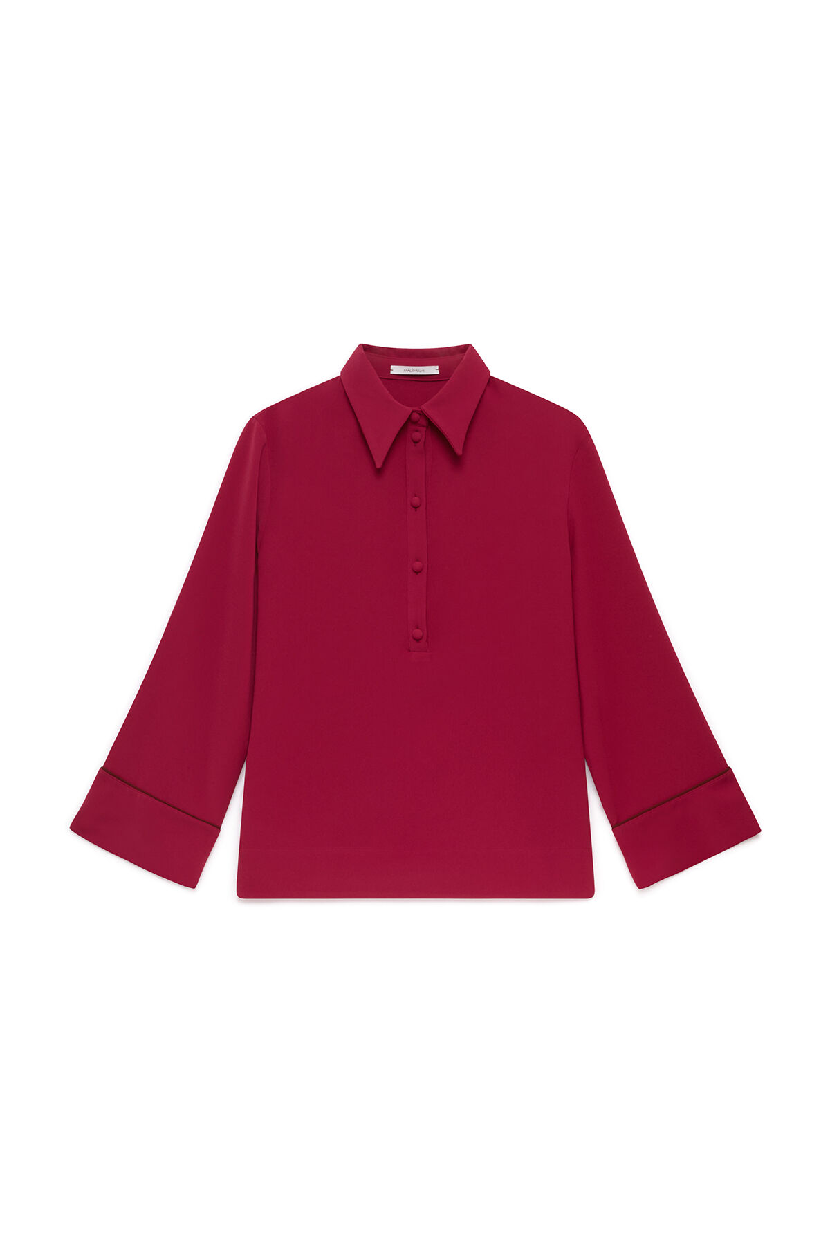 Maliparmi SABLÉ CREPE SHIRT Crimson JM559350166 Maliparmi SABLÉ CREPE SHIRT Crimson JM559350166