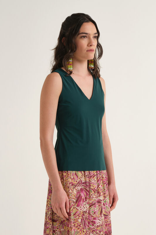 Malìparmi SOFT JERSEY TOP Verde Bosque JP556470210