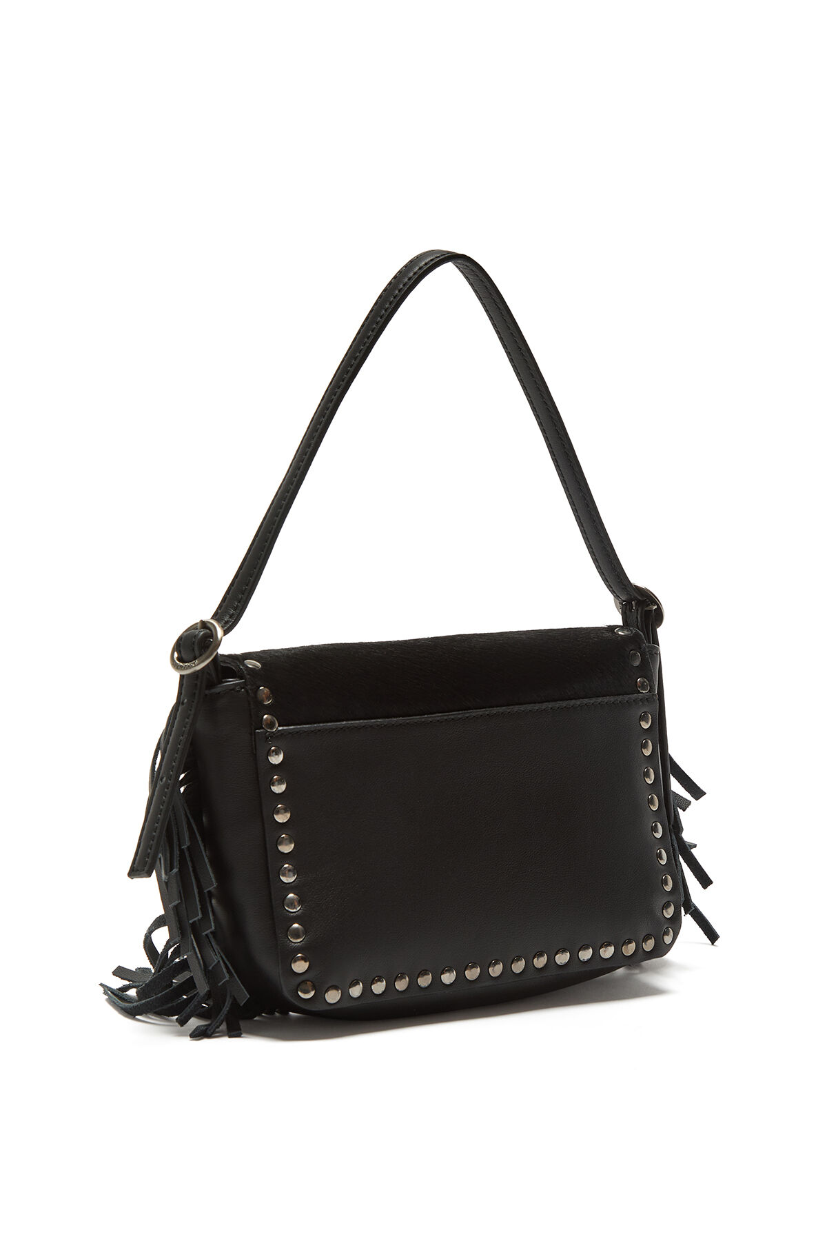 Maliparmi LEATHER REBEL KLEINE SCHULTERTASCHE Schwarz BF001003041 Maliparmi LEATHER REBEL KLEINE SCHULTERTASCHE Schwarz BF001003041