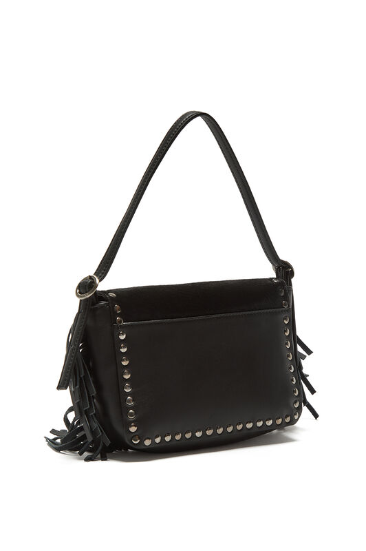 Maliparmi LEATHER REBEL KLEINE SCHULTERTASCHE Schwarz BF001003041 Maliparmi LEATHER REBEL KLEINE SCHULTERTASCHE Schwarz BF001003041