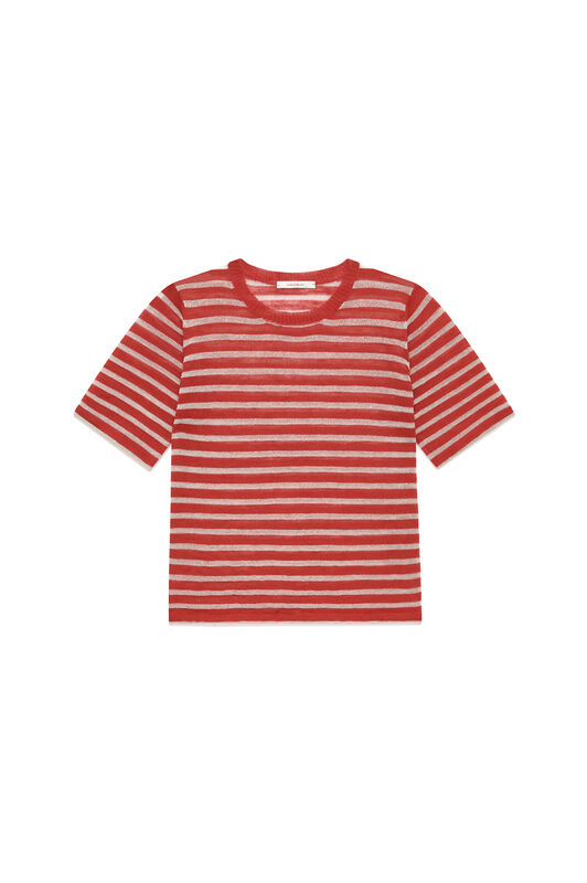 Malìparmi SUMMER LINEN T-SHIRT Rouge JK028278148