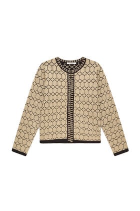 Maliparmi JACQUARD 3D CARDIGAN Gold JN371478218 Maliparmi JACQUARD 3D CARDIGAN Gold JN371478218