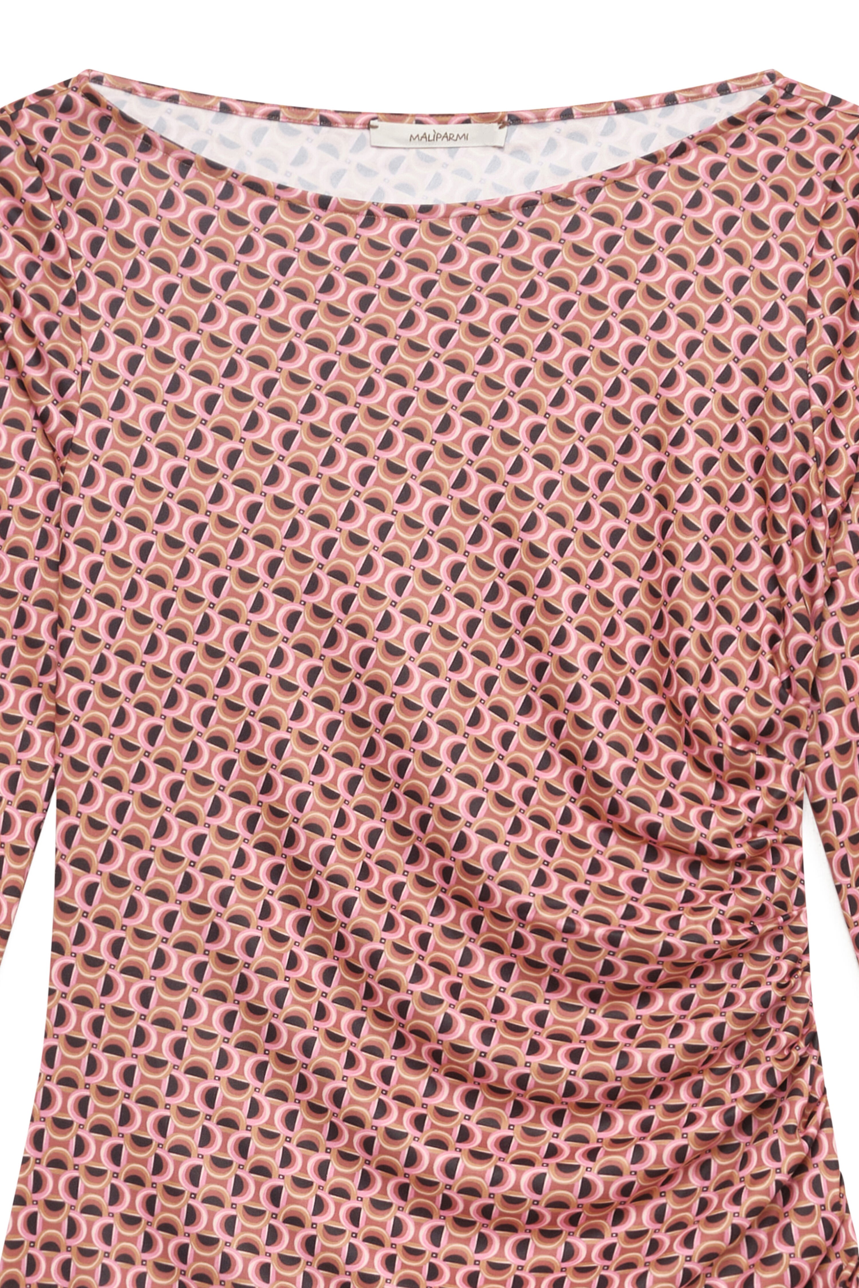Maliparmi MICRO PRINT JERSEY T-SHIRT Pink JK030070654 Maliparmi MICRO PRINT JERSEY T-SHIRT Pink JK030070654