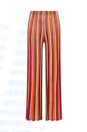 Malìparmi FLEXAGE STRIPES TROUSERS Rust JH807178211