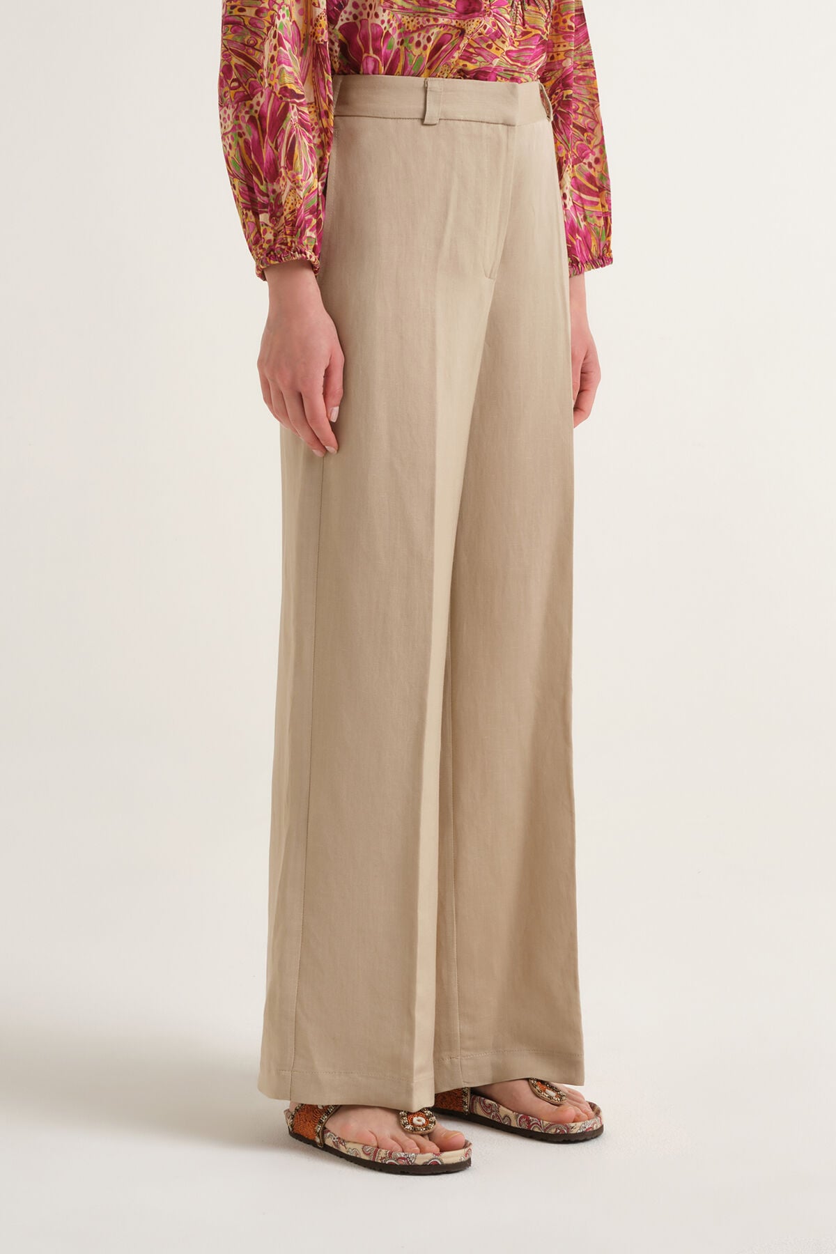 Malìparmi TIMELESS LINEN PANTALÓN Arena JH803340106 Malìparmi TIMELESS LINEN PANTALÓN Arena JH803340106