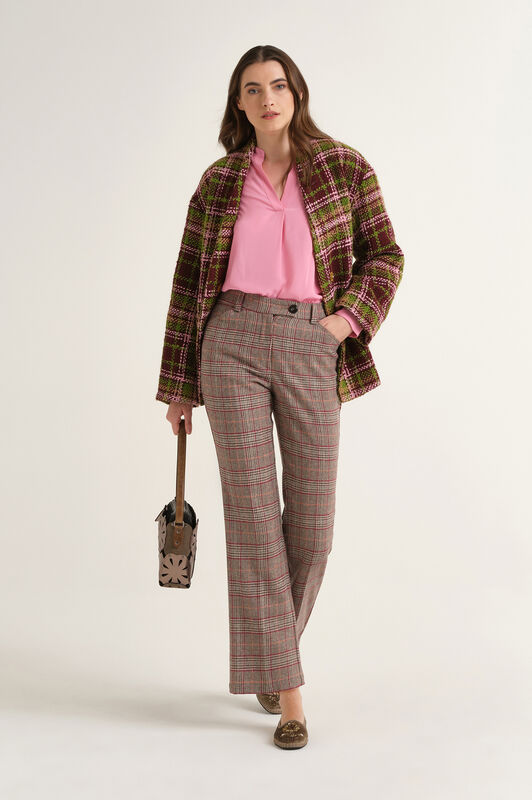 Maliparmi CHROMATIC CHECK PANTALÓN Rosa JH808120299 Maliparmi CHROMATIC CHECK PANTALÓN Rosa JH808120299