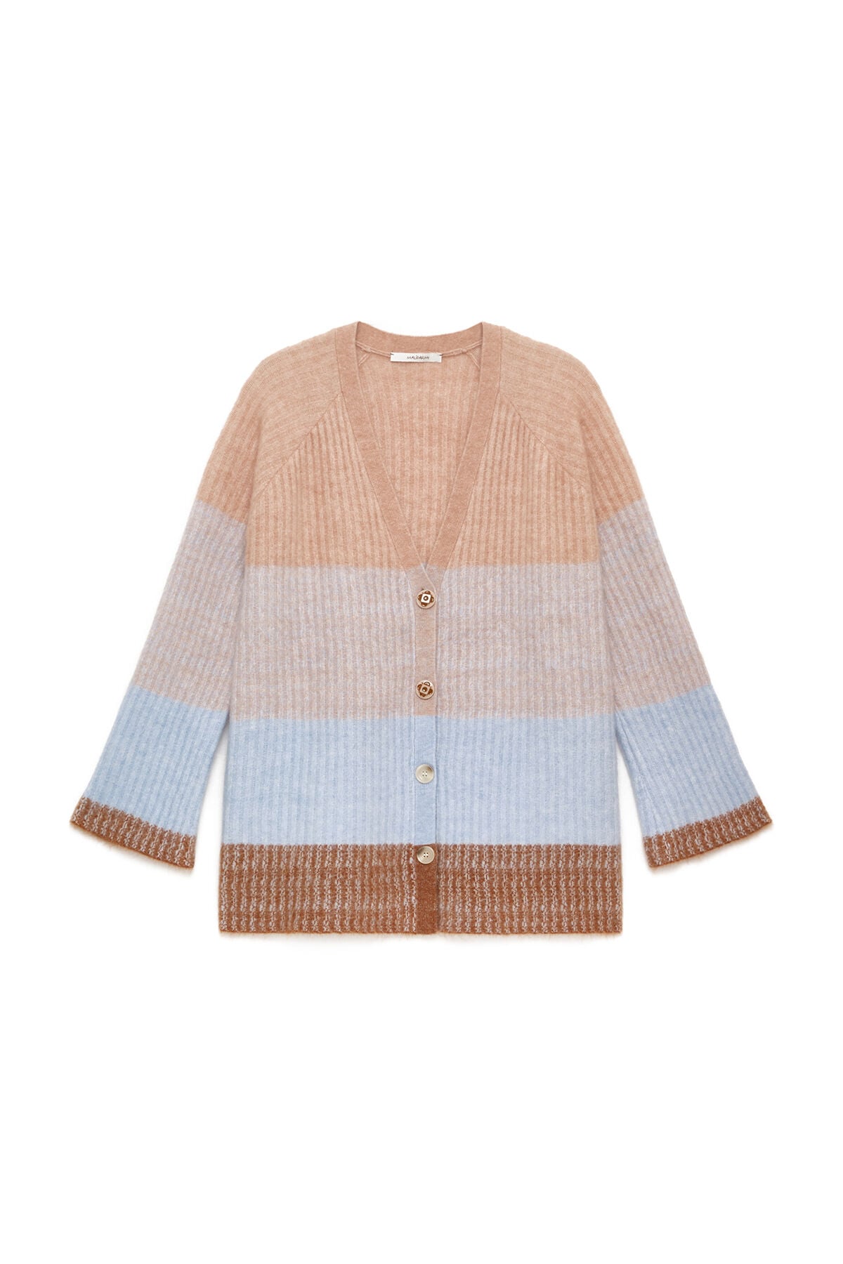 Maliparmi WOOL WINTER SUNSET CARDIGAN Brown JN371378217 Maliparmi WOOL WINTER SUNSET CARDIGAN Brown JN371378217