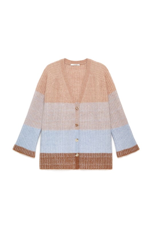 Maliparmi WOOL WINTER SUNSET CARDIGAN Brown JN371378217 Maliparmi WOOL WINTER SUNSET CARDIGAN Brown JN371378217