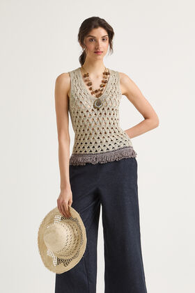 Maliparmi METALLIC TOP Old Gold JP553778187