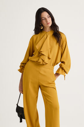 Maliparmi CAMICIA SABLÈ CREPE Senape-Mustard JM556250166