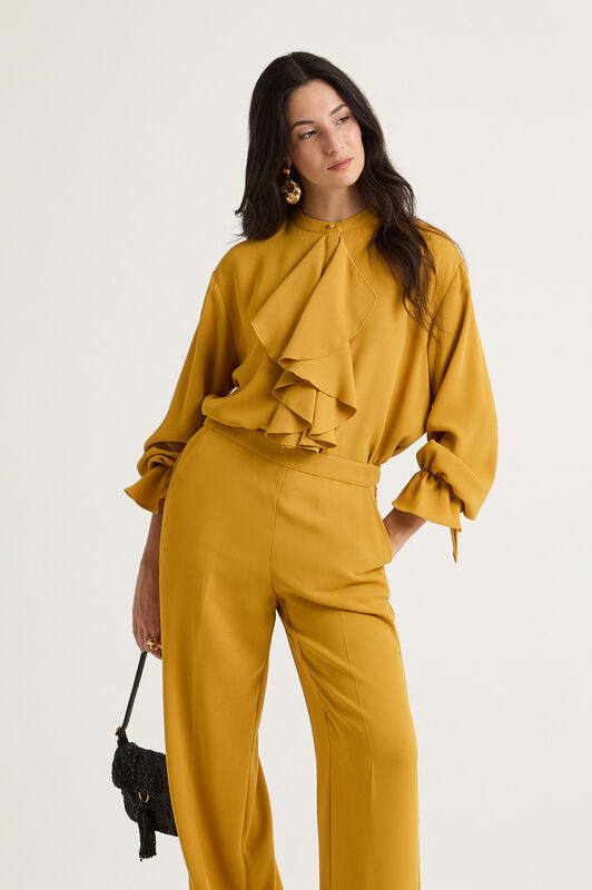 Maliparmi CAMICIA SABLÈ CREPE Senape-Mustard JM556250166